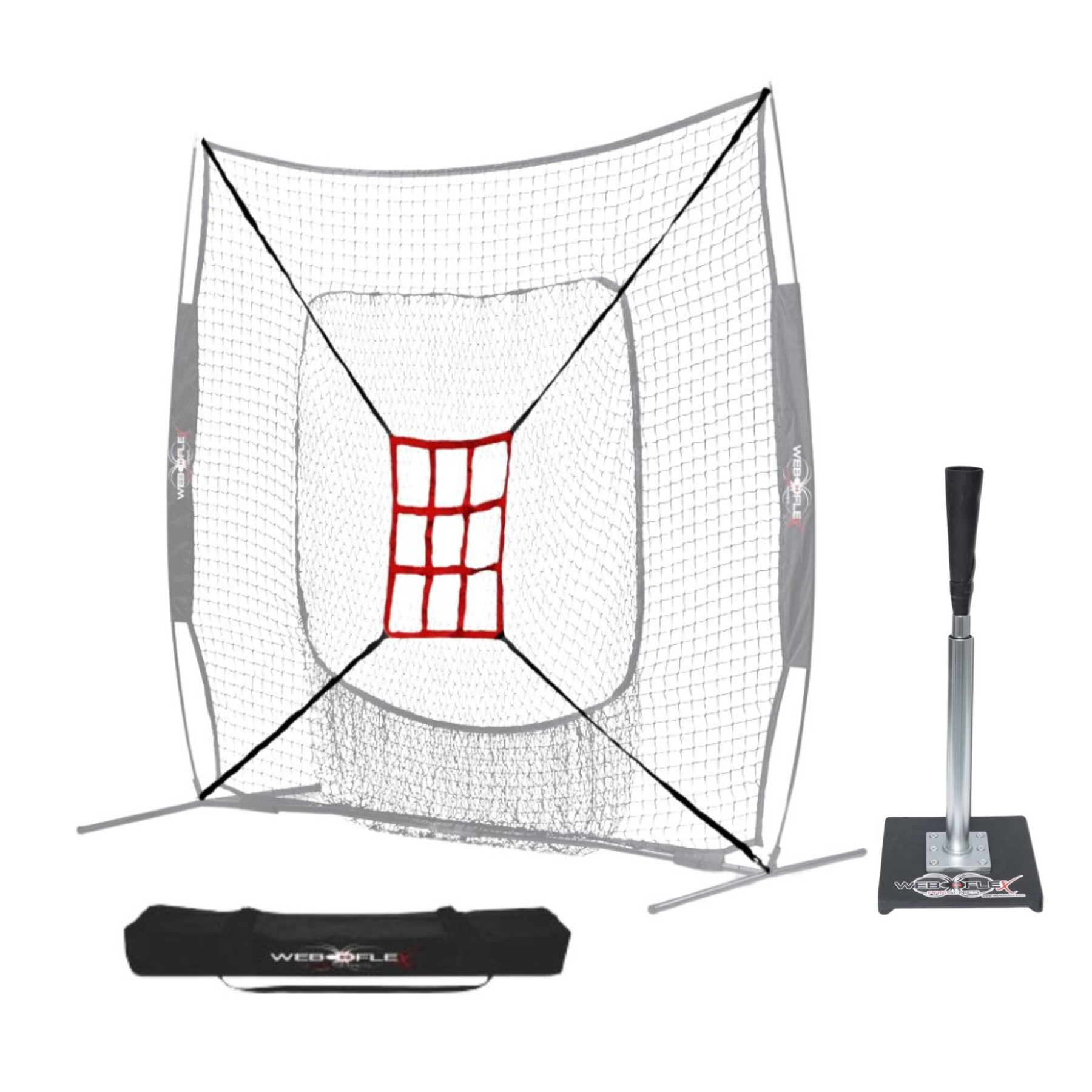 Spider Series Tee, 7X7 Sock Net and Strike Zone Attachment Bundle