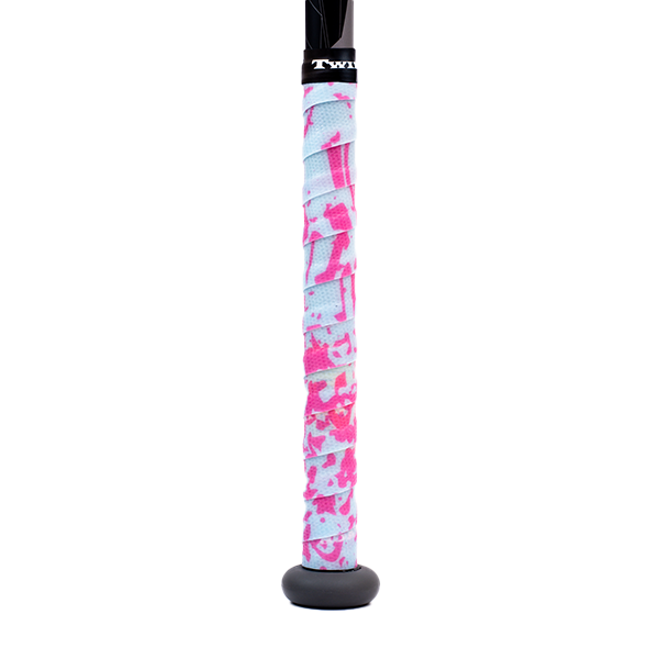 TwinTack Pro Bat Grip - Light Blue & Pink Splatter