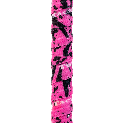 TwinTack Pro Bat Grip - Pink & Black Splatter detail