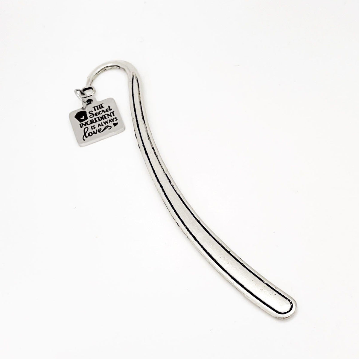 The Secret Ingredient Is Always Love Charm Bookmark, Cookbook Bookmark
