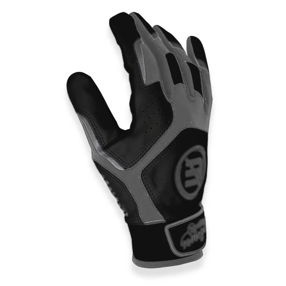 NES Black & Grey Batting Gloves Side View