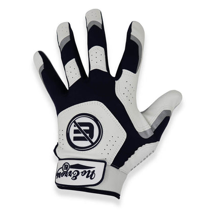 NES Black & White Batting Gloves Front View