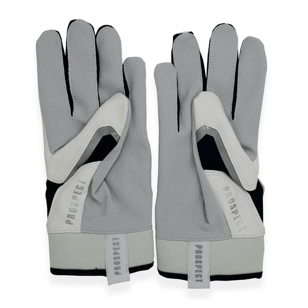 NES Black & White Batting Gloves palm view