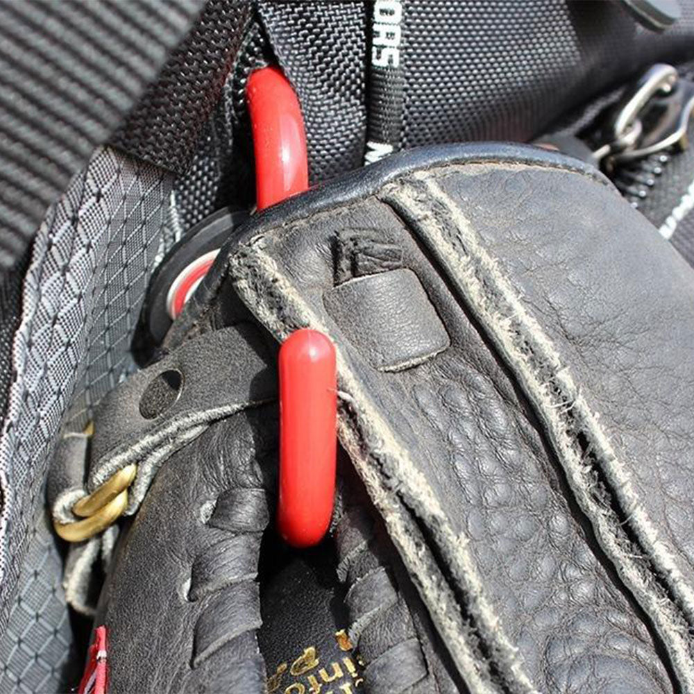 Close up of the Red Hook on the E2 Catchers Bag