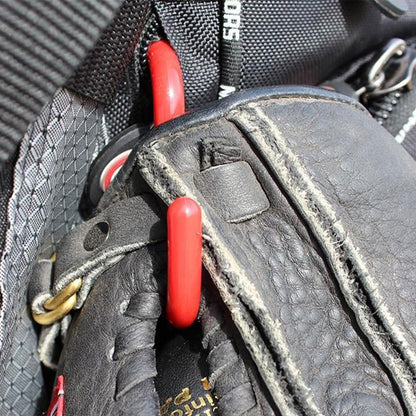 Close up of the Red Hook on the E2 Catchers Bag