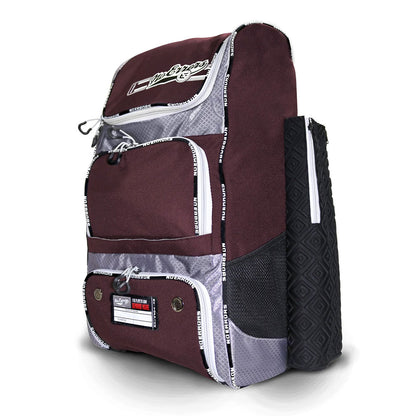 No Errors Top Pick Backpack II in Maroon side view